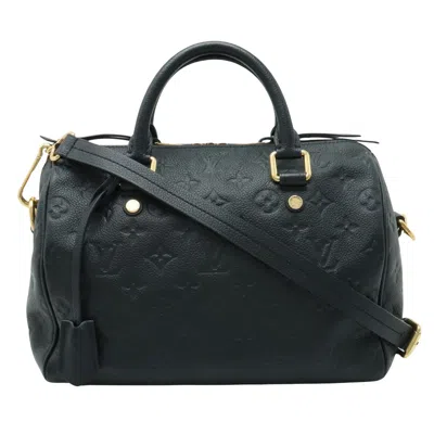 Pre-owned Louis Vuitton Speedy Bandoulière 25 Leather Shoulder Bag () In Black
