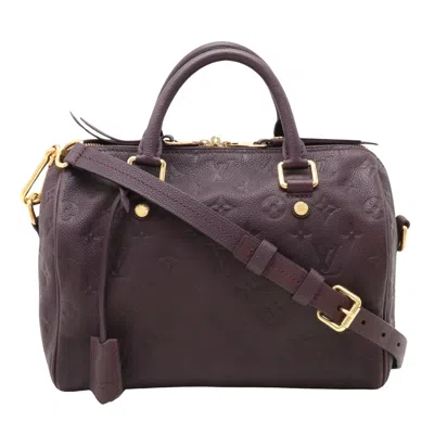 Pre-owned Louis Vuitton Speedy Bandoulière 25 Leather Shoulder Bag () In Purple