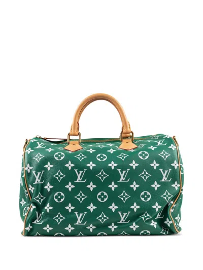 Pre-owned Louis Vuitton Speedy Bandouliere 40 Handbag In Green