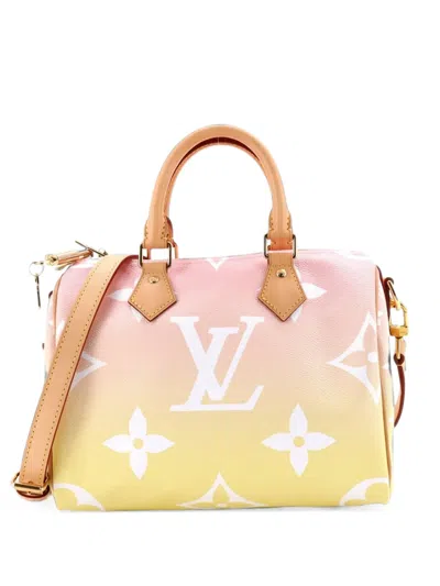 Pre-owned Louis Vuitton Speedy Bandouliere Bag By The Pool Monogram Giant 25 Satchel In Multicolour