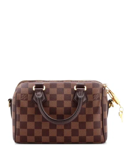 Pre-owned Louis Vuitton Speedy Bandouliere Bag Damier 20 Satchel In Brown