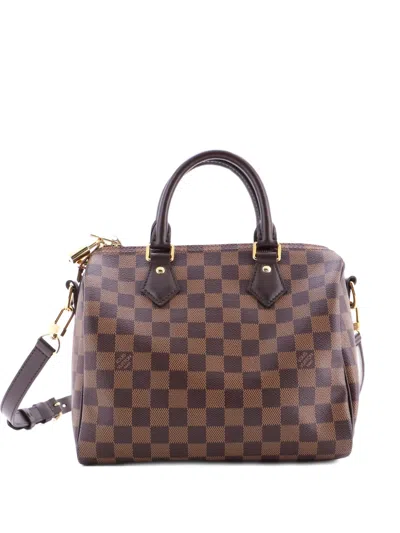 Pre-owned Louis Vuitton Speedy Bandouliere Bag Damier 25 Satchel In Brown