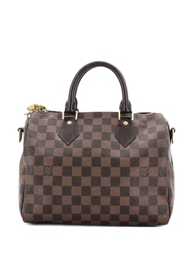 Pre-owned Louis Vuitton Speedy Bandouliere Bag Damier 25 Satchel In Brown