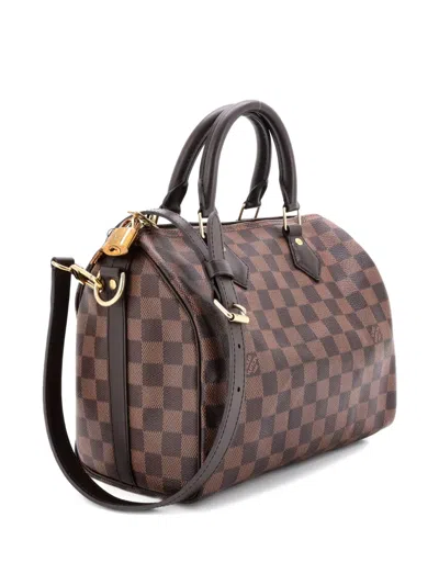 Pre-owned Louis Vuitton Speedy Bandouliere Bag Damier 25 Satchel In Brown