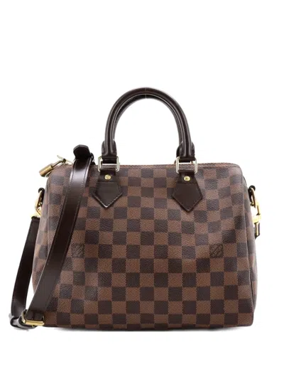 Pre-owned Louis Vuitton Speedy Bandouliere Bag Damier 25 Satchel In Brown