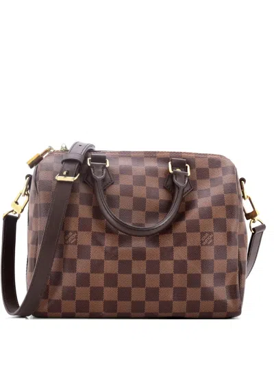 Pre-owned Louis Vuitton Speedy Bandouliere Bag Damier 25 Satchel In Brown