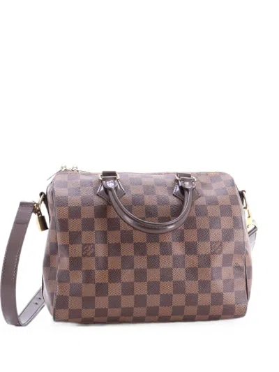 Pre-owned Louis Vuitton Speedy Bandouliere Bag Damier 25 Satchel In Brown