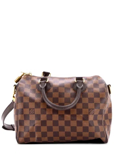 Pre-owned Louis Vuitton Speedy Bandouliere Bag Damier 25 Satchel In Brown