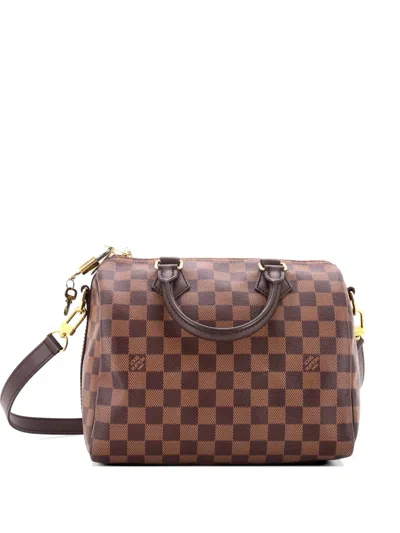 Pre-owned Louis Vuitton Speedy Bandouliere Bag Damier 25 Satchel In Brown