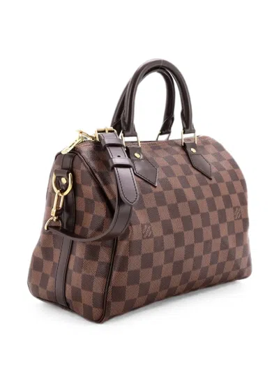 Pre-owned Louis Vuitton Speedy Bandouliere Bag Damier 25 Satchel In Brown