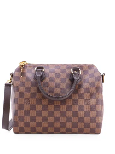 Pre-owned Louis Vuitton Speedy Bandouliere Bag Damier 25 Satchel In Brown