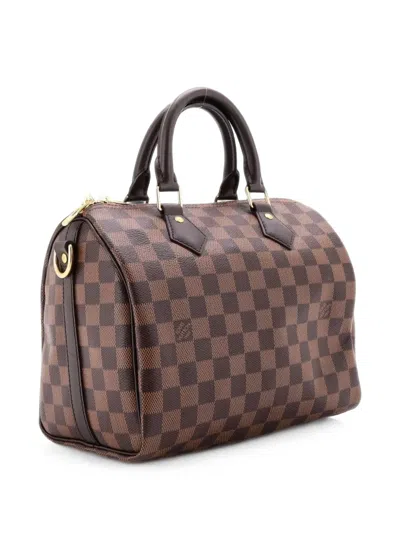 Pre-owned Louis Vuitton Speedy Bandouliere Bag Damier 25 Satchel In Brown