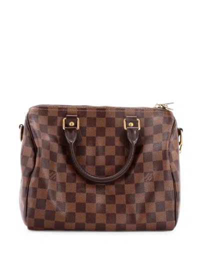 Pre-owned Louis Vuitton Speedy Bandouliere Bag Damier 25 Satchel In Brown