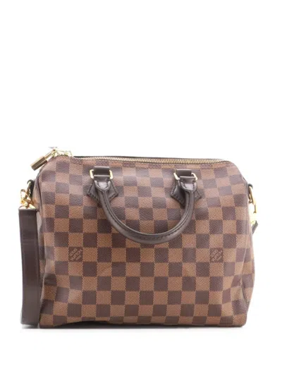 Pre-owned Louis Vuitton Speedy Bandouliere Bag Damier 25 Satchel In Brown