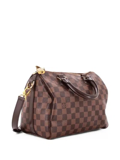 Pre-owned Louis Vuitton Speedy Bandouliere Bag Damier 25 Satchel In Brown
