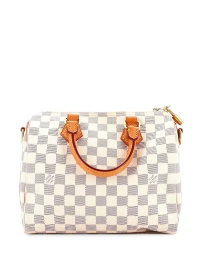 Pre-owned Louis Vuitton Speedy Bandouliere Bag Damier 25 Satchel In Neutrals