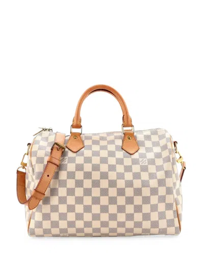 Pre-owned Louis Vuitton Speedy Bandouliere Bag Damier 30 Shoulder Bag In White