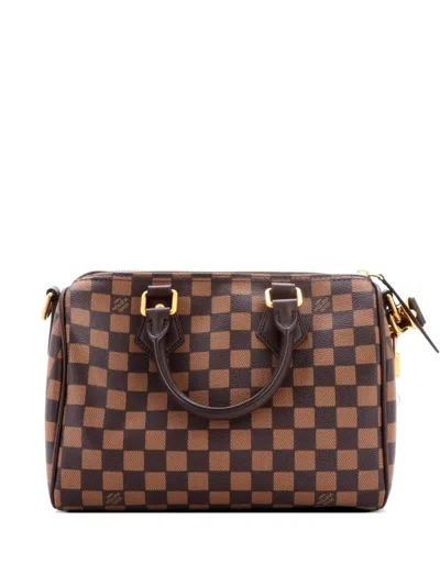 Pre-owned Louis Vuitton Speedy Bandouliere Bag Damier Phriendship Canvas 25 Satchel In Brown