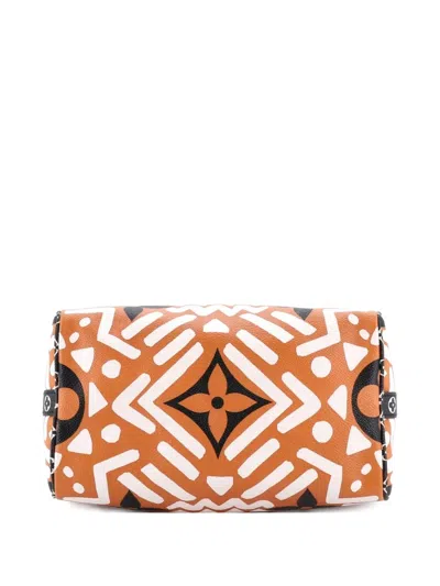 Pre-owned Louis Vuitton Speedy Bandouliere Bag Limited Edition Crafty Monogram Giant 25 Satchel In Multi