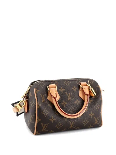 Pre-owned Louis Vuitton Speedy Bandouliere Bag Monogram Canvas 20 Crossbody Bag In Brown