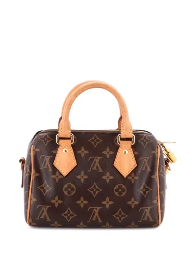 Pre-owned Louis Vuitton Speedy Bandouliere Bag Monogram Canvas 20 Crossbody Bag In Brown