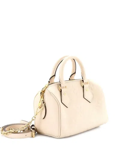 Pre-owned Louis Vuitton Speedy Bandouliere Bag Monogram Empreinte Giant 20 Crossbody Bag In Neutral
