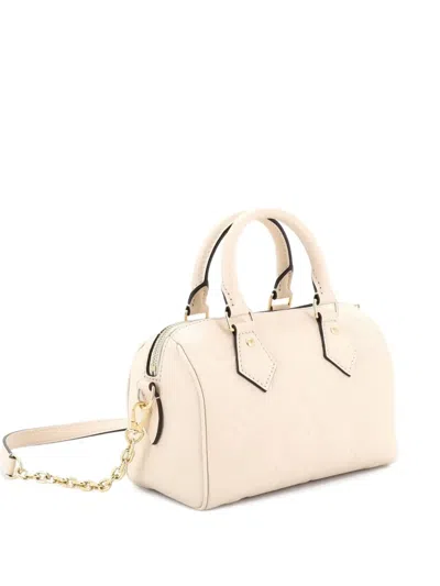Pre-owned Louis Vuitton Speedy Bandouliere Bag Monogram Empreinte Giant 20 Crossbody Bag In Neutral