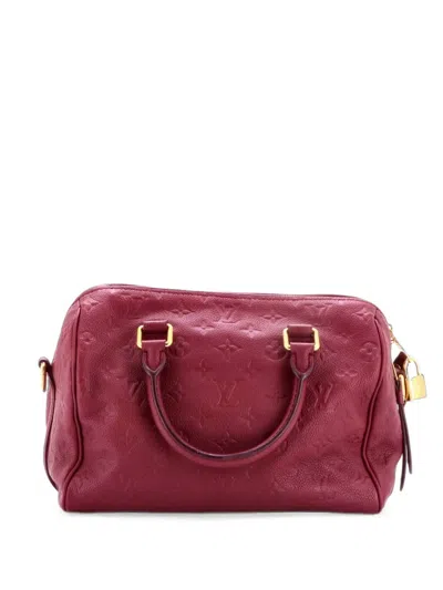 Pre-owned Louis Vuitton Speedy Bandouliere Bag Monogram Empreinte Leather 25 Shoulder Bag In Purple