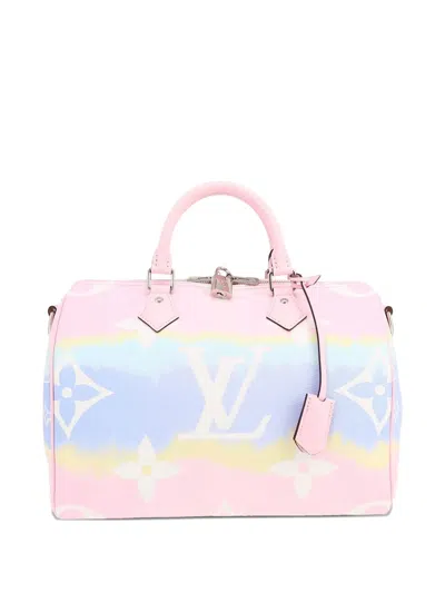 Pre-owned Louis Vuitton Speedy Escale 30 Monogram Shoulder Bag In Pink