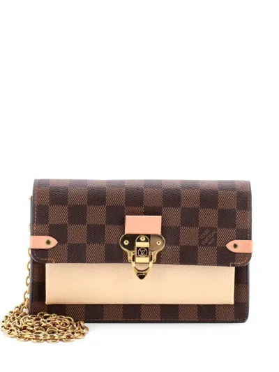 Pre-owned Louis Vuitton Speedy Handbag Damier 25 Satchel In Brown