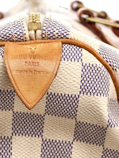 Pre-owned Louis Vuitton Speedy Handbag Damier 30 Satchel In White