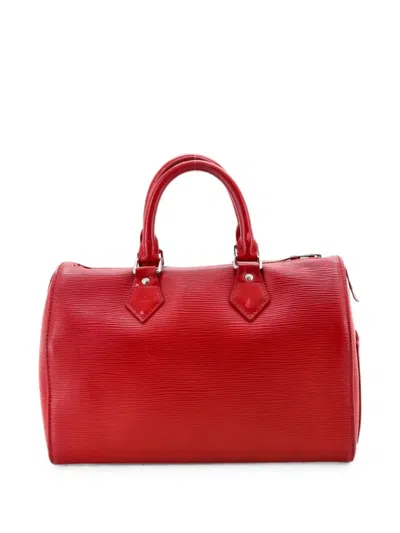 Pre-owned Louis Vuitton Speedy Handbag Epi Leather 25 Satchel In Red