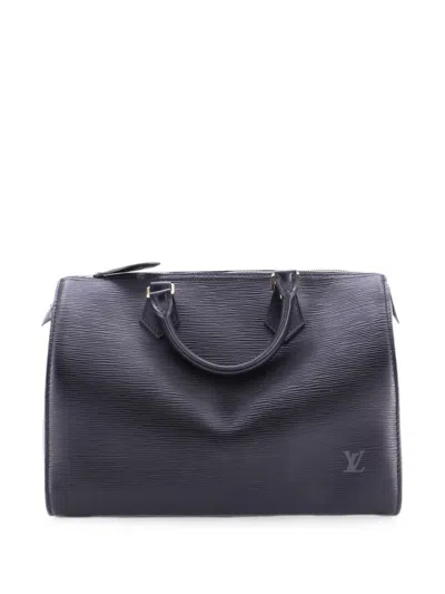 Pre-owned Louis Vuitton Speedy Handbag Epi Leather 30 Satchel In Black
