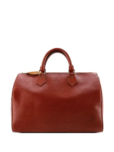 Pre-owned Louis Vuitton Speedy Handbag Epi Leather 30 Satchel In Brown