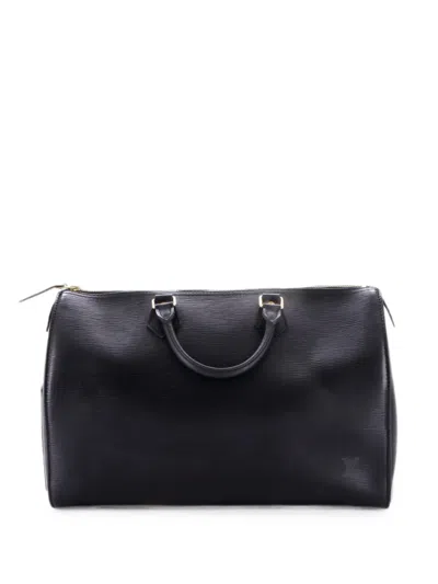 Pre-owned Louis Vuitton Speedy Handbag Epi Leather 35 Satchel In Black