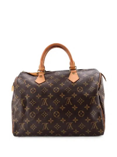 Pre-owned Louis Vuitton Speedy Handbag Monogram Canvas 30 Satchel In ブラウン