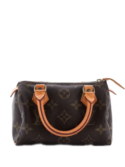 Pre-owned Louis Vuitton Speedy Mini Hl Handbag Monogram Canvas Satchel In Brown