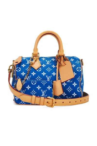 Pre-owned Louis Vuitton Speedy P9 Bandouliere 25 Handbag In Blue