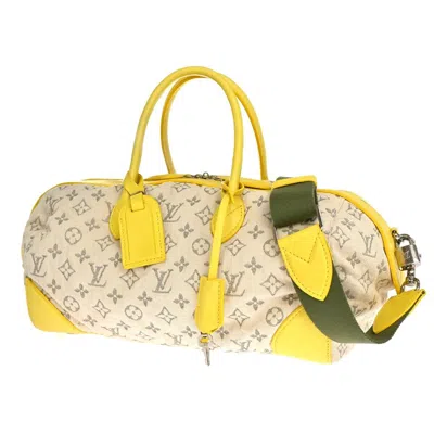 Pre-owned Louis Vuitton Speedy Round Beige Denim - Jeans Handbag ()