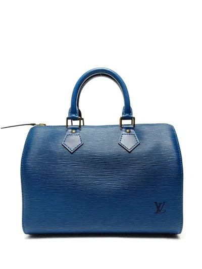 Pre-owned Louis Vuitton Speedy Tote Bag In Blue