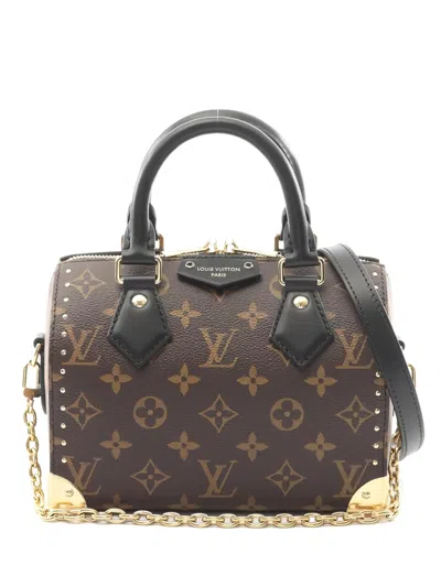 Pre-owned Louis Vuitton Speedy Trunk 20 Monogram-pattern Tote Bag In Brown