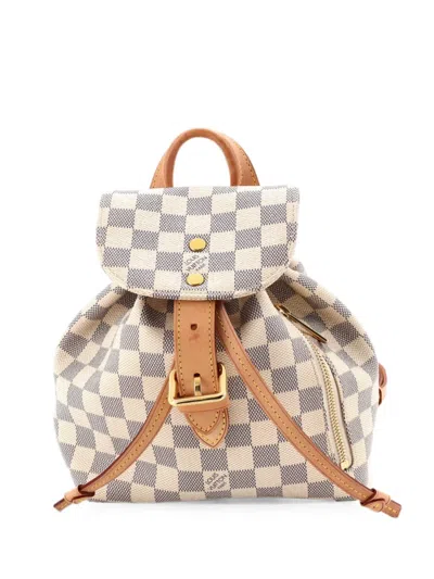 Pre-owned Louis Vuitton Sperone Damier Bb Backpack In White