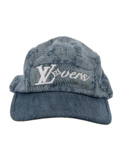 Pre-owned Louis Vuitton Splash Damier Baseball Cap In Blue