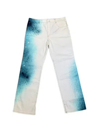 Louis Vuitton Spray-gradient Jeans In White