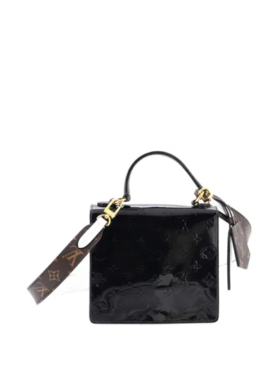 Pre-owned Louis Vuitton Spring Street Nm Handbag Monogram Vernis With Monogram Canvas And Epi Leather Shoulder Bag In Black