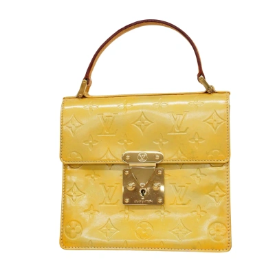 Pre-owned Louis Vuitton Spring Street Patent Leather Handbag () In Yellow