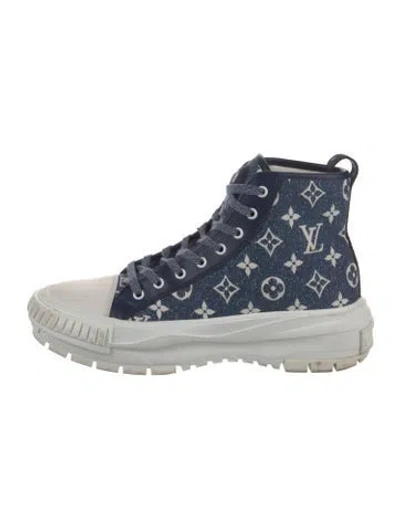 Pre-owned Louis Vuitton Squad Boot Chunky Sneakers In Blue