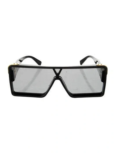 Pre-owned Louis Vuitton Square Tinted Sunglasses In Black