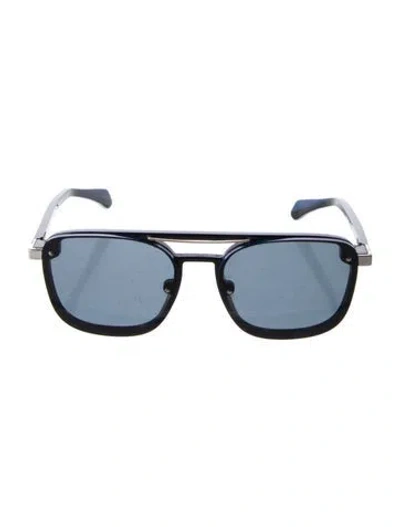 Pre-owned Louis Vuitton Square Tinted Sunglasses In Blue