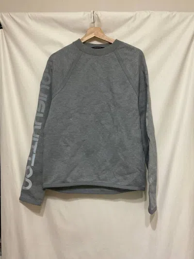Pre-owned Louis Vuitton Ss18 Reflective Logo Sweatshirt In Gray